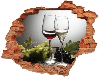 Hole in the wall sticker Wine and grapes