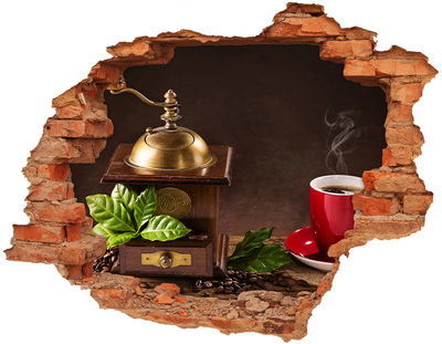 3D wall hole wallpaper A coffee oasis in the heart of the home