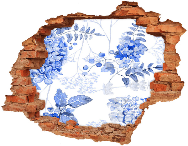 Hole wall sticker Floral pattern