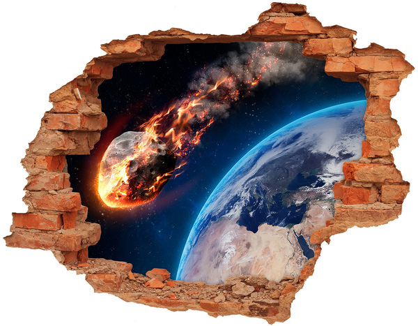 Hole wall sticker Falling meteor