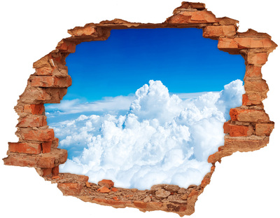 Hole in the wall sticker Bird's flight clouds