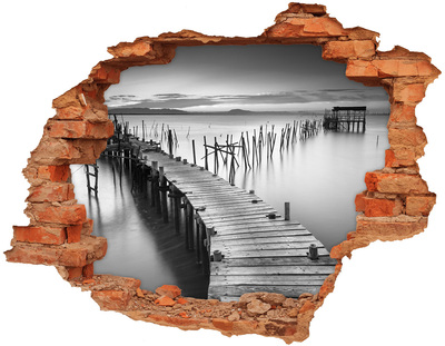 3D wall hole Pier in a foggy setting