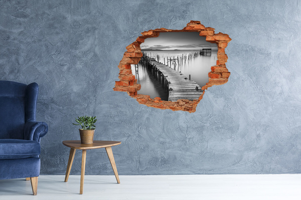 3D wall hole Pier in a foggy setting