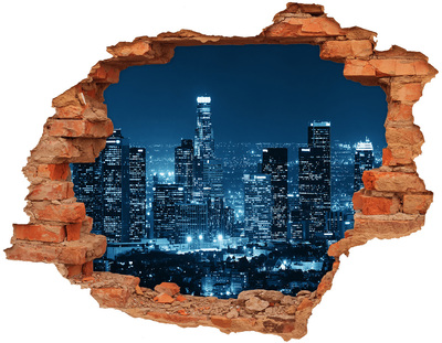 Hole wall sticker Night view of Los Angeles