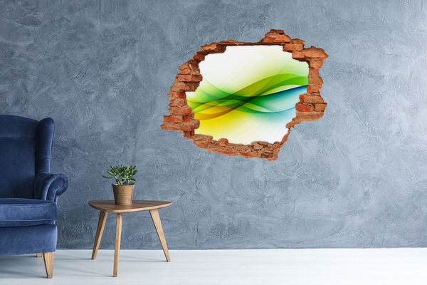 Hole wall sticker Wave abstraction