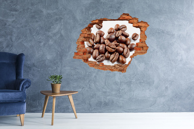 Hole wall sticker Coffee in a ruined wall