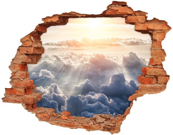 Hole in the wall sticker The sky is full of clouds