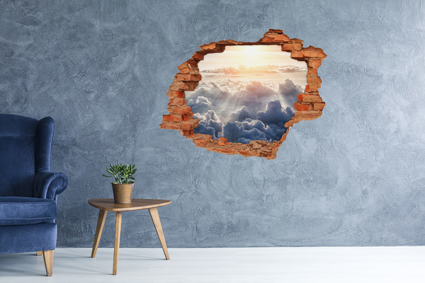 Hole in the wall sticker The sky is full of clouds