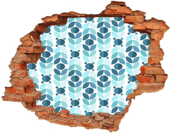 Hole wall sticker Hole in the Wall Floral Pattern