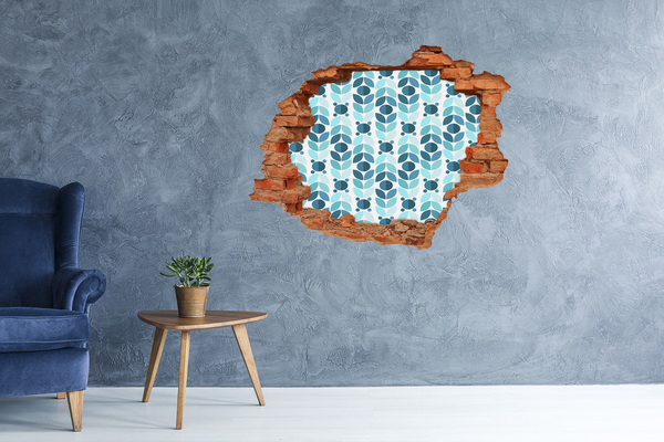 Hole wall sticker Hole in the Wall Floral Pattern