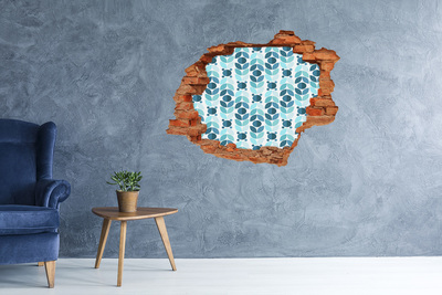 Hole wall sticker Hole in the Wall Floral Pattern