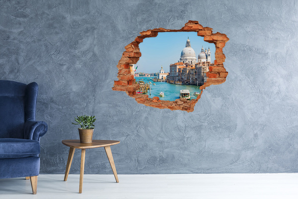 Hole in the wall decal Tropical flowers