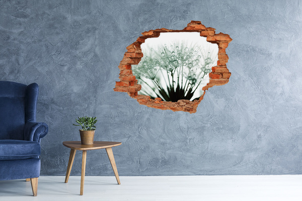 Hole wall sticker A floral dream behind the wall