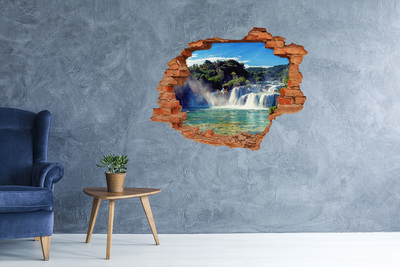Hole in the wall sticker Waterfalls in Paradise
