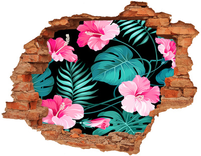 Hole in the wall decal Hole-in-the-wall tropical garden