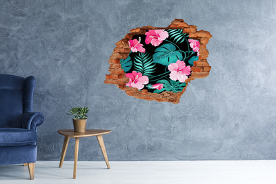 Hole in the wall decal Hole-in-the-wall tropical garden