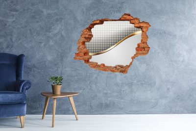 Hole in the wall sticker Broken mirror wall