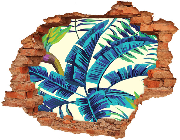 Hole in the wall decal Tropical Greenery in a Hole in the Wall