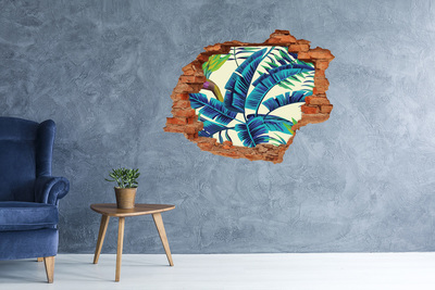 Hole in the wall decal Tropical Greenery in a Hole in the Wall
