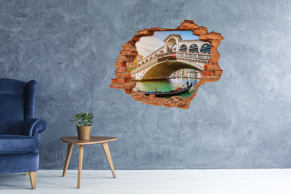 Hole wall sticker Rialto Bridge in Venice