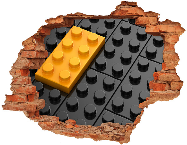 Hole wall sticker Broken LEGO brick wall