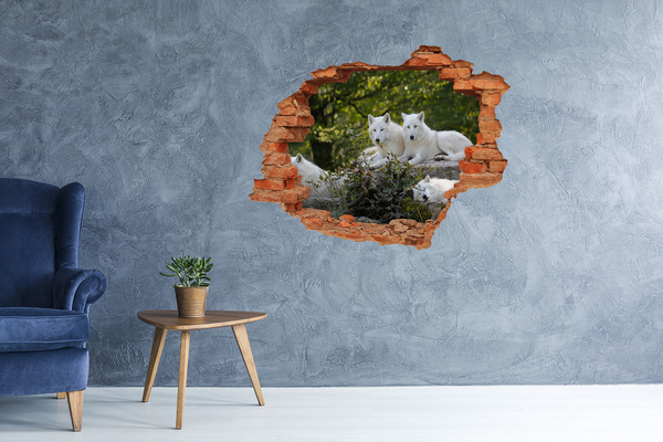 Hole wall sticker Lego bricks