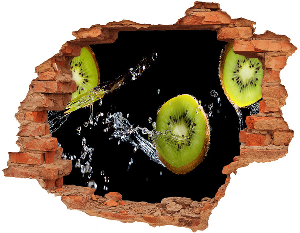 Hole in the wall decal Juicy kiwi in action