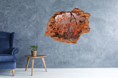 Hole wall sticker Autumn water surface