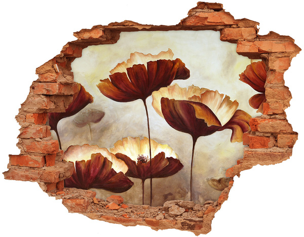 Hole in the wall decal A floral dream in a ruined wall