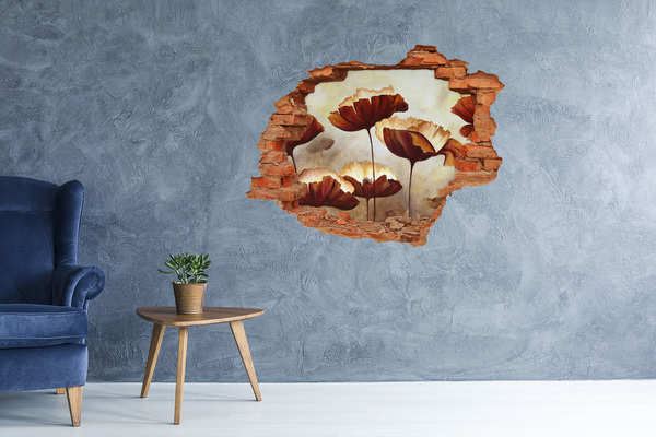 Hole in the wall decal A floral dream in a ruined wall