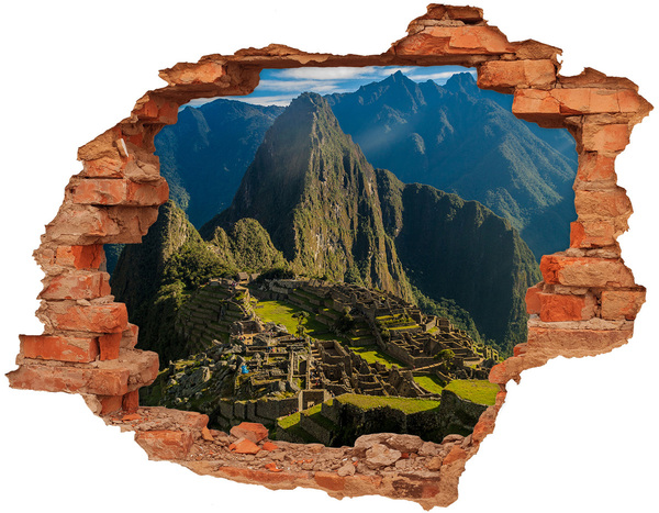 Hole in the wall sticker Inca monuments in Machu Picchu