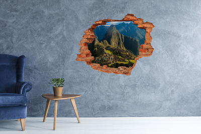 Hole in the wall sticker Inca monuments in Machu Picchu