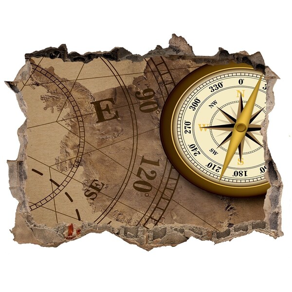 Hole in the wall decal Lost Treasure Map