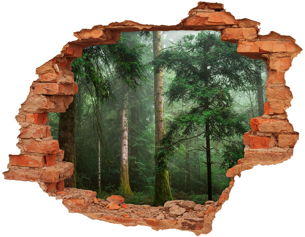 Hole in the wall sticker Green Forest in a Hole in the Wall