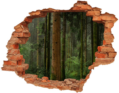 Hole in the wall sticker Green Forest in a Hole in the Wall