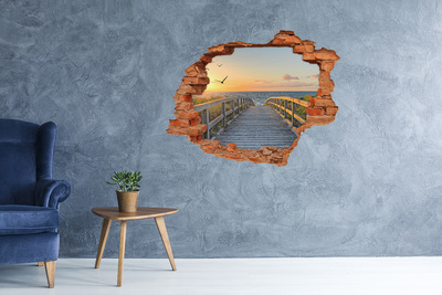 Hole in the wall sticker Sunset over the sea