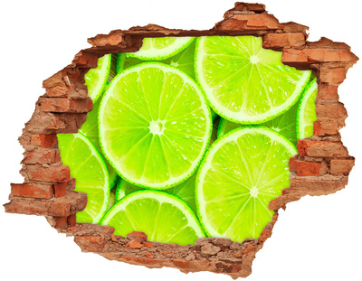 3D wall hole Juicy Limes in a Hole in the Wall
