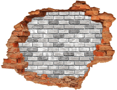 Hole wall sticker A ruined brick wall