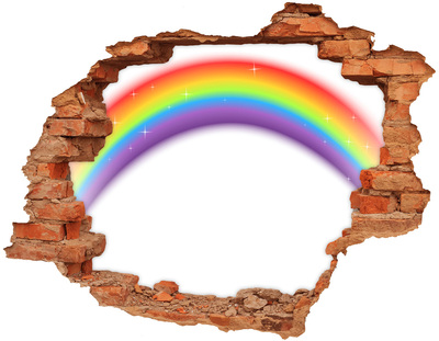 Hole in the wall decal Rainbow light leak