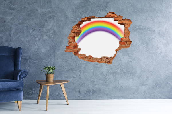 Hole in the wall decal Brick wall