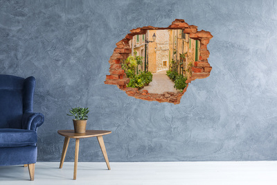 Hole in the wall decal A charming street in the town