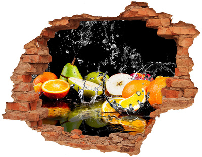 3D wall hole wallpaper A fruity hole-in-the-wall paradise