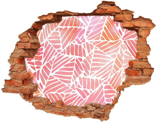 Hole wall sticker Tropical leaf pattern