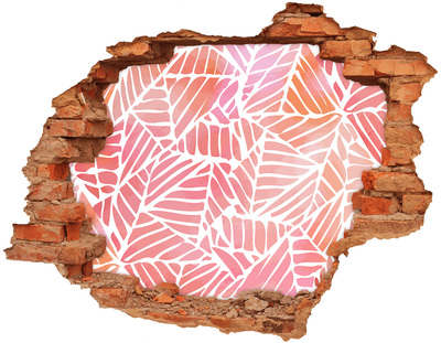 Hole wall sticker Tropical leaf pattern
