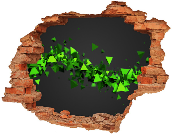 Hole in the wall decal Green Geometry in a Hole in the Wall