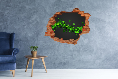 Hole in the wall decal Green Geometry in a Hole in the Wall