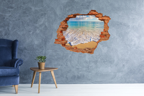 3D wall hole Wooden background