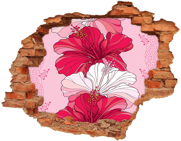 Hole in the wall sticker A floral burst of color