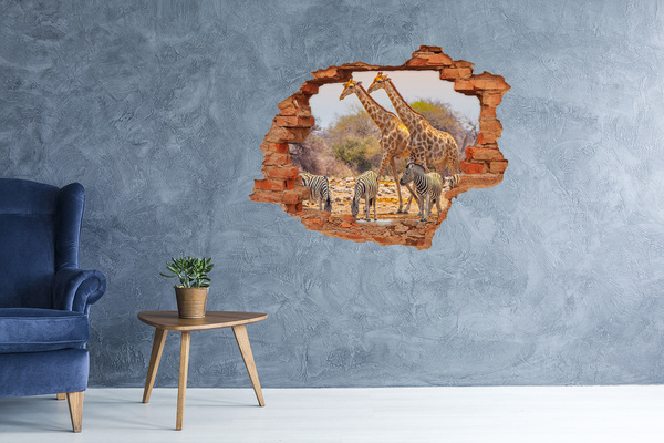 Hole in the wall sticker Safari in Africa