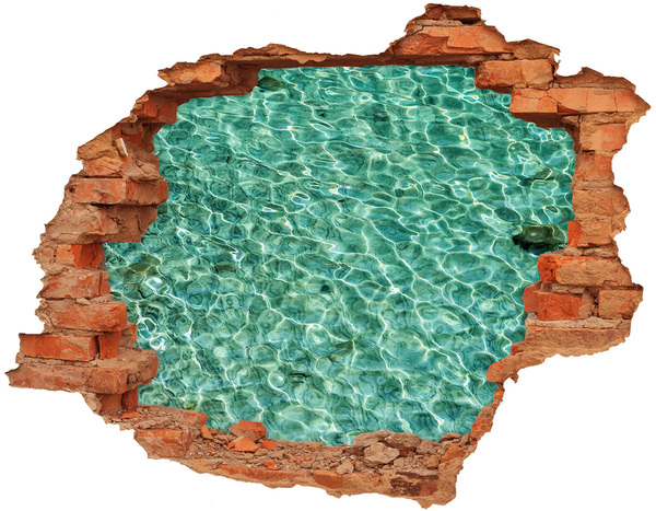 Hole in the wall decal Crystal clear water in a hole in the wall